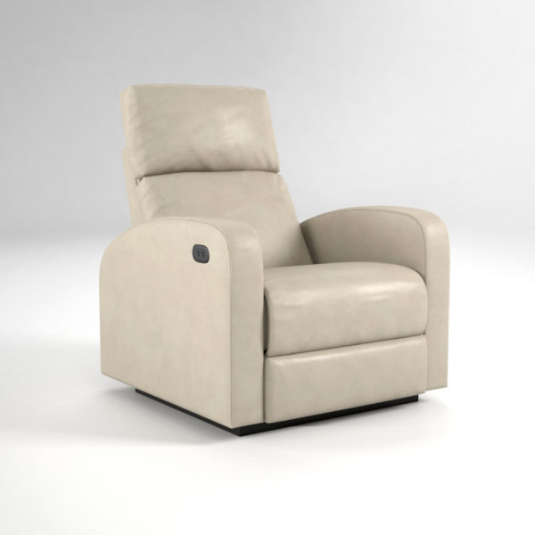 White Leather Recliner Armchair 3D Model