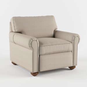 Upholstered Original Lancaster Recliner Chair 3D Model