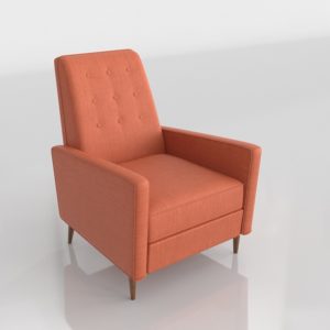 Leather Rhys Recliner Chair 3D Model