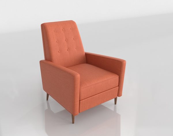 Leather Rhys Recliner Chair 3D Model
