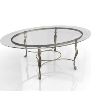 Vintage Glass Coffee Table 3D Model