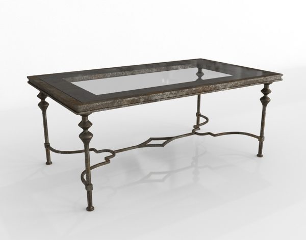 Antiqued Coffee Table 3D Model