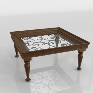 Living Room Frame Coffee Table 3D Model