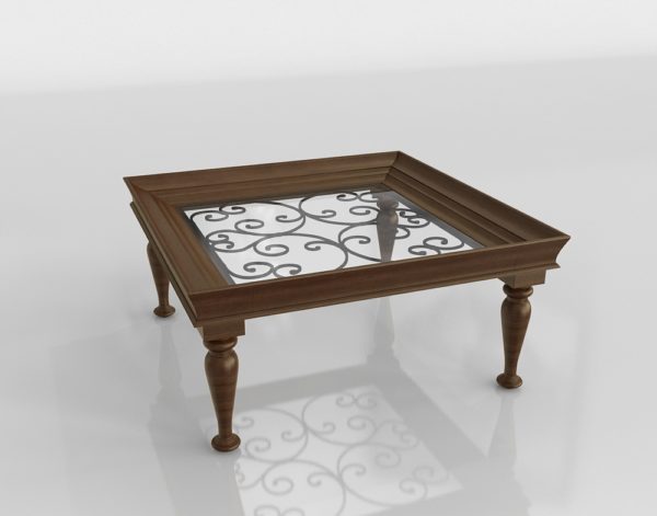 Living Room Frame Coffee Table 3D Model