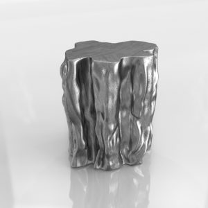 Silver Trunk Side Table 3D Model