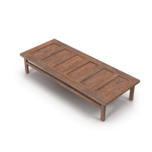 Wooden Vintage Coffee Table 3D Model