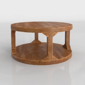 Wooden Octo Coffee Table 3D Model