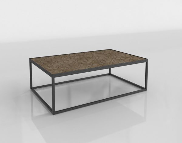 Metal Parquet Coffee Table 3D Model