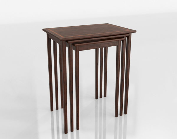 Wooden Side Tables 3D Model