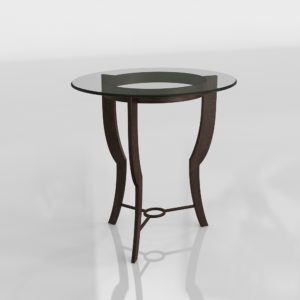 Glass Vintage End Table 3D Model