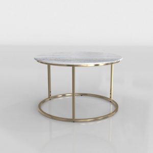 Round Marble Top Coffee Table 3D Model