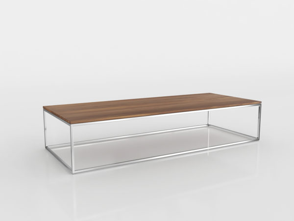 Large Silver Square Coffee Table 3D Model