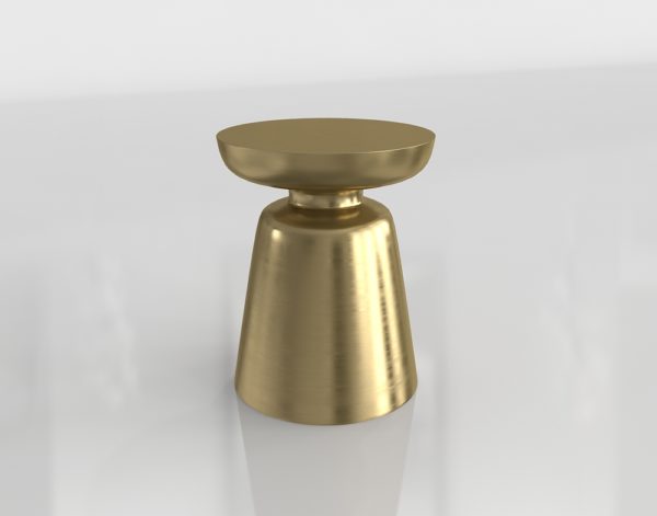 Golden Martini Side Table 3D Model