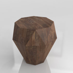 Wooden Prism Side Table 3D Model