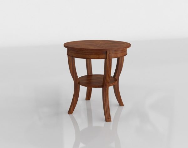 Patterson Wooden Cherry End Table 3D Model