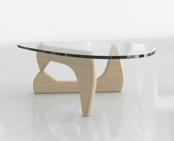 Beige Isamu Noguchi Coffee Table 3D Model