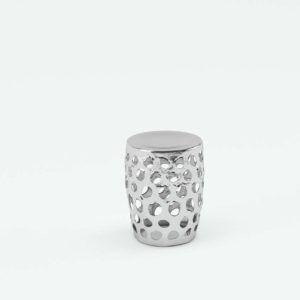 Openwork Stool Silver Horchow