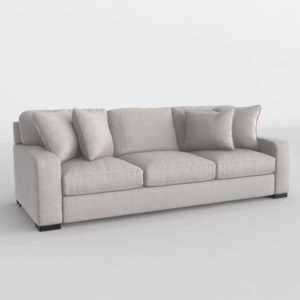 Bangor Sofa with Pillows 3D Model