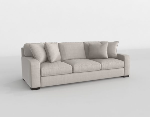 Bangor Sofa with Pillows 3D Model