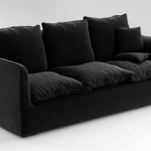sofa-3d-negro-con-cojines