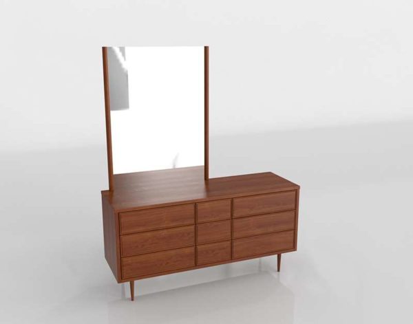 Tirreno Dresser with Mirror 3D Model