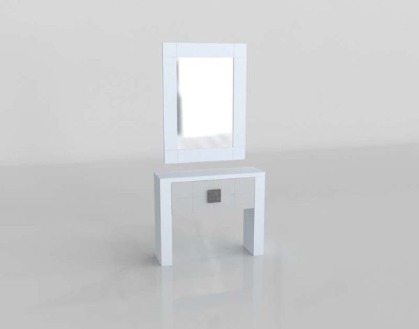 Modelo 3D Mesa Consola 3D con Espejo