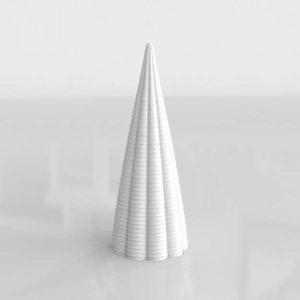 3D White Ceramic Small Tree CB2 Xmas