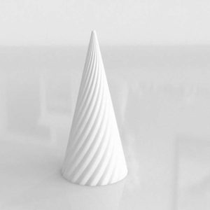 3D White Ceramic Spiral Tree CB2 Xmas