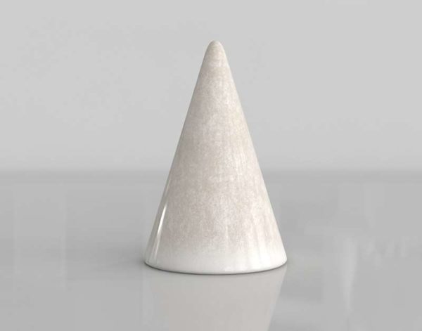 3D Large Cone Speckled Ivory