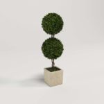 Modelo 3D Maceta 3D con Árbol Topiary