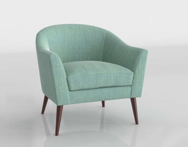 Turquoise Grayson Chair 3D Model