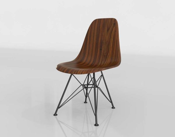 Walnut Eames Side Chair 3D Model