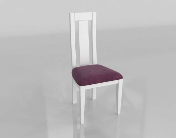 550 White and Purple Chair 3D Model