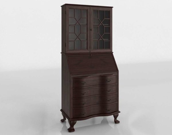 3D Classic Hutch with Drawers