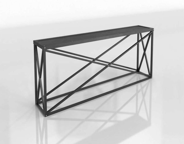 3D Large Side Table Restoration Hardware Iron