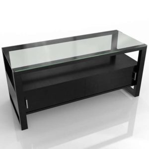 Mueble de TV 3D de Madera y Cristal