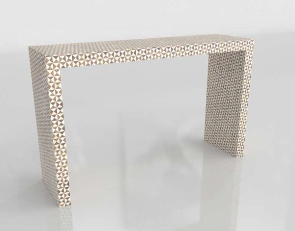 3D Console Table Сrate&Barrel Intarsia