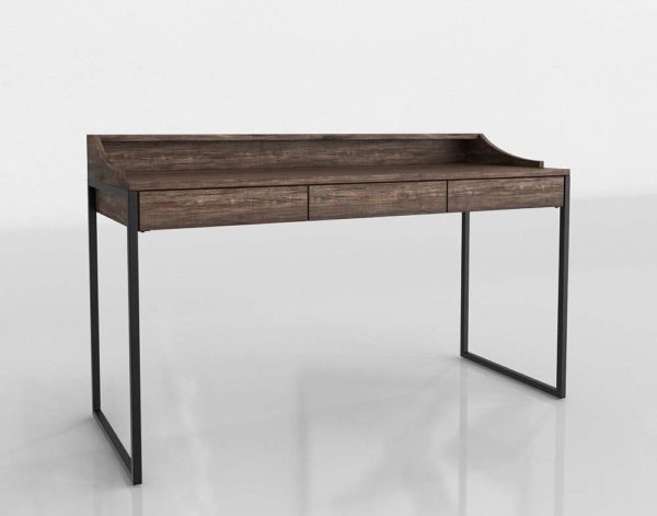 Crested Console Table 3D Model