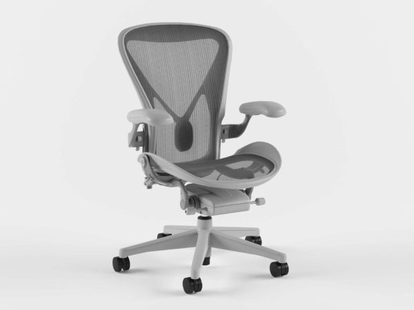 3D Office Chair Herman Miller Aeron Silver