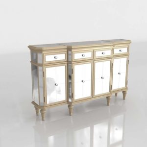 Christopher Mirrored Cabinet 3D Modeling