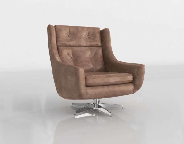 3D Armchair Restoration Hardware in Leather
