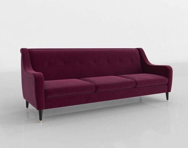 3D Sofa Anthropologie Purple Adrie