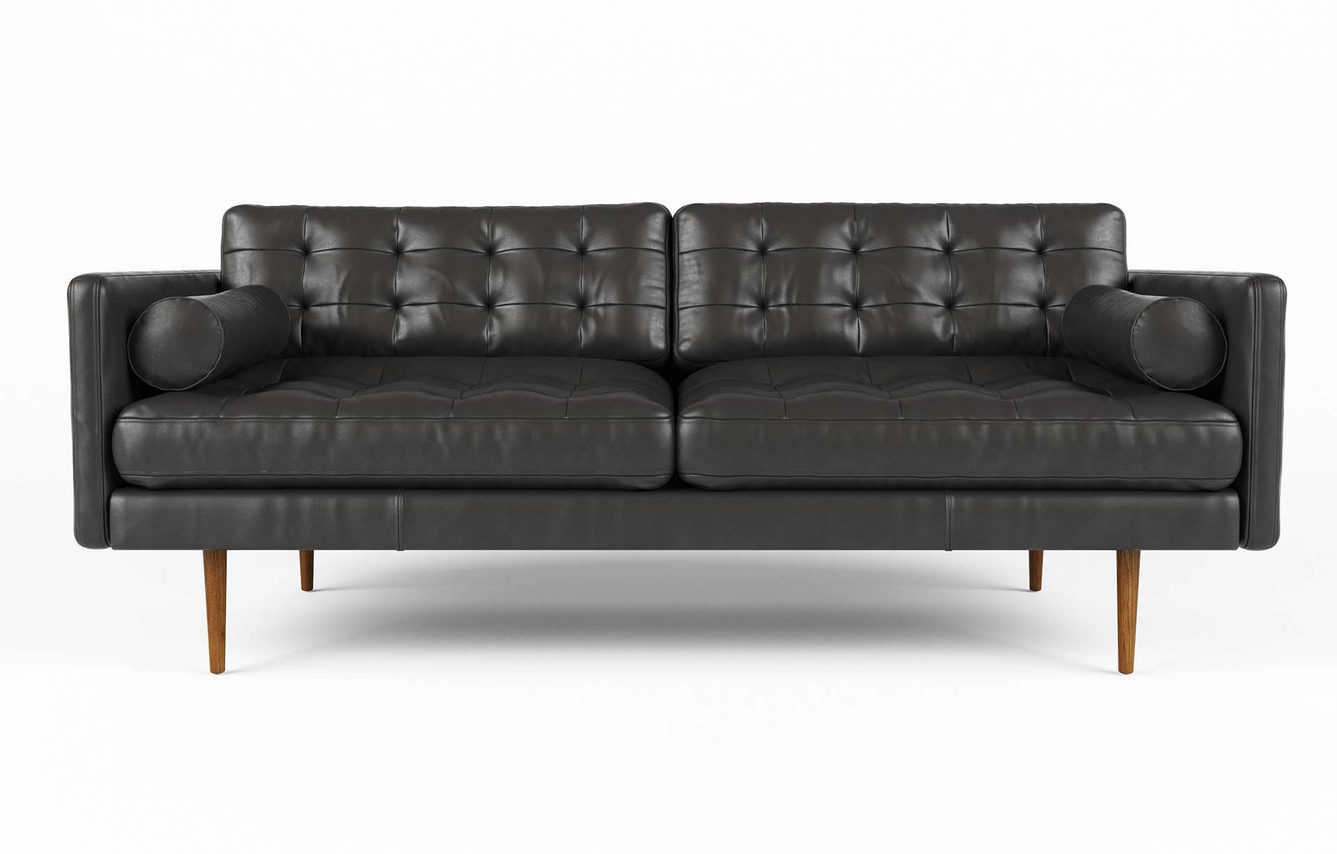 Sofa West Elm Monroe Black Leather
