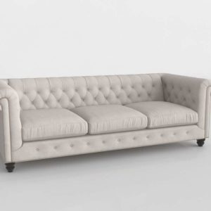 3D Leather Sofa Luxury Chester