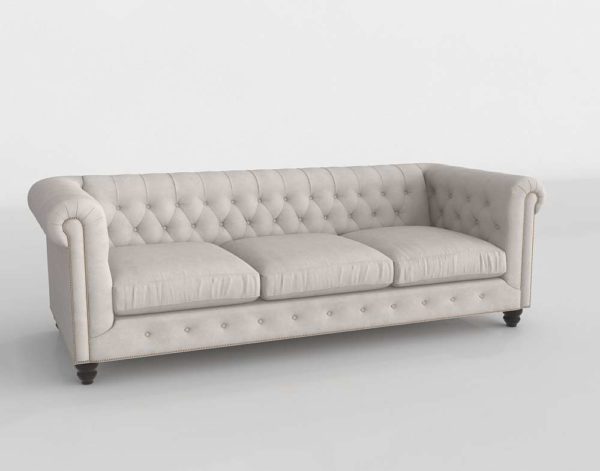 3D Leather Sofa Luxury Chester