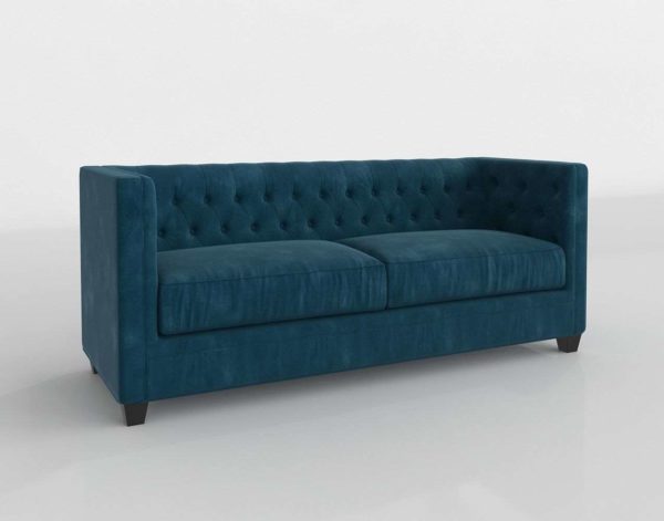 3D Sofa Velvet Luxury Chester
