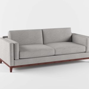 Sofá 3D Moderno Brazo Cuadrado