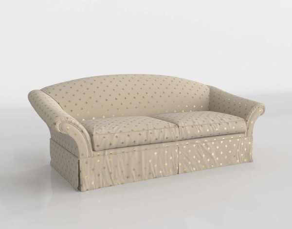 3D Sofa Vintage Slipcovered