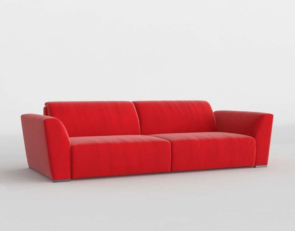 Soker Red Sofa 3D Model