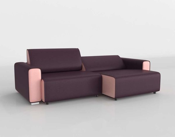 Soul Purple and Pink Sofa 3D Model